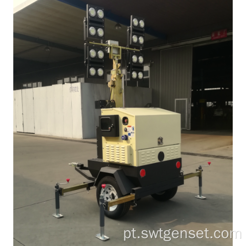 Torre de iluminação alimentada por Genset